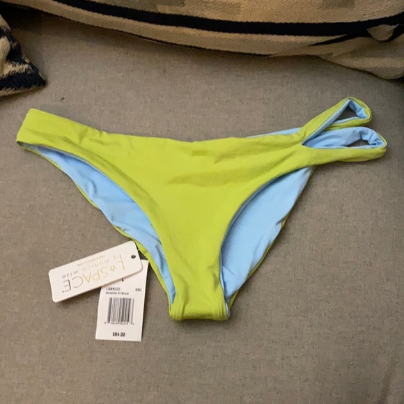 L*SPACE breakers classic bikini bottom kiwi Large - Picture 2 of 5